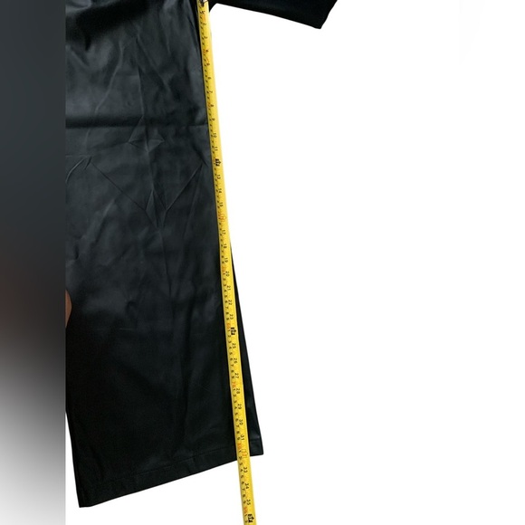 SO Black Wide Leg Leather Pants Large Size 13 - Picture 7 of 8